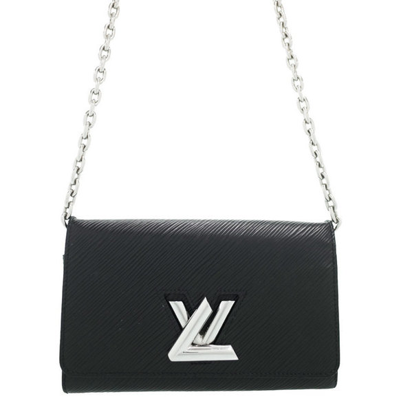 Louis Vuitton Epi Portefeuille Twist Chain Shoulder Bag Black - Picture 1 of 9